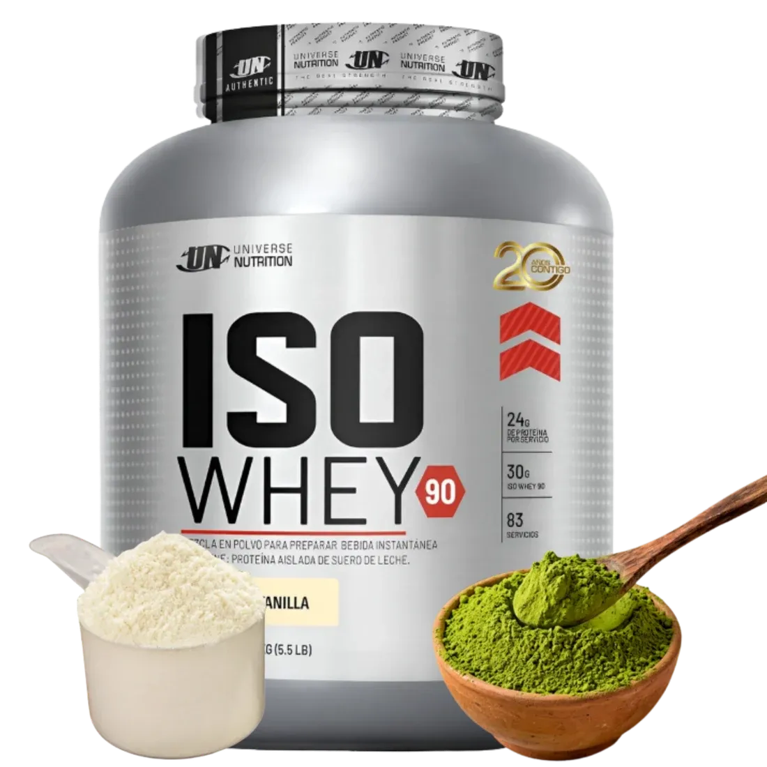 ISO Whey Vainilla, 1 scoop + matcha